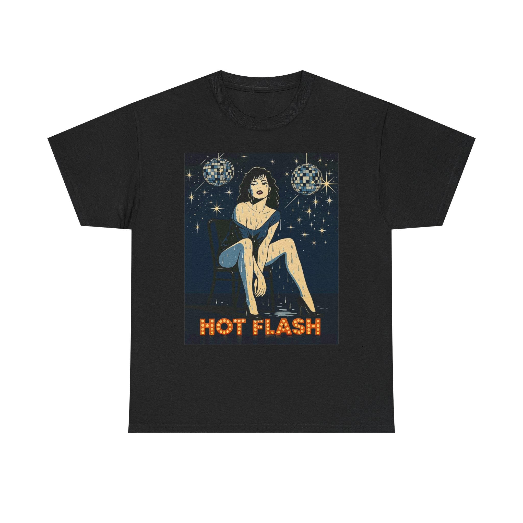 Hot Flash. Vintage-Inspired Graphic Cotton T-Shirt