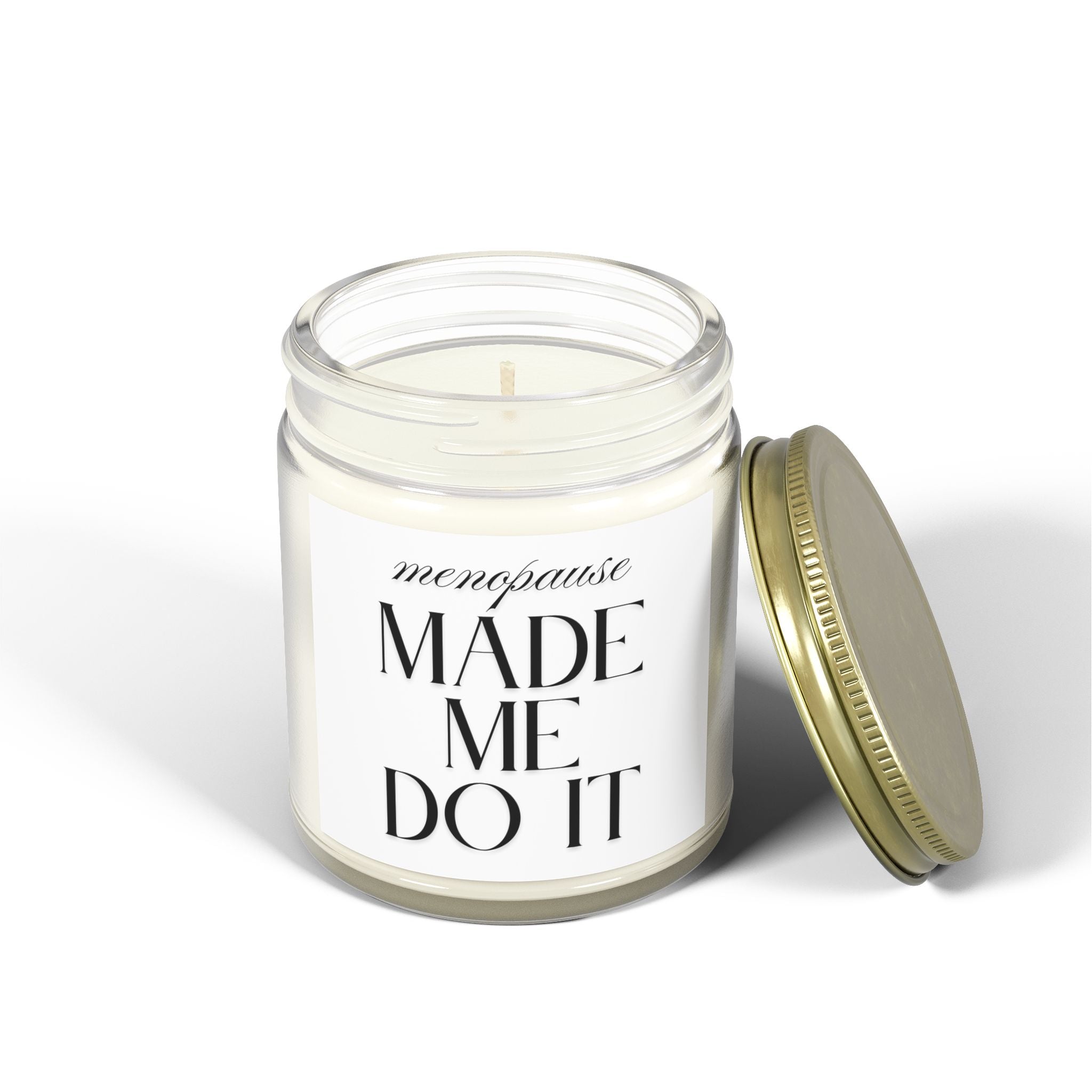 Menopause Made Me Do It. Scented Handmade Coconut Apricot Wax Candles