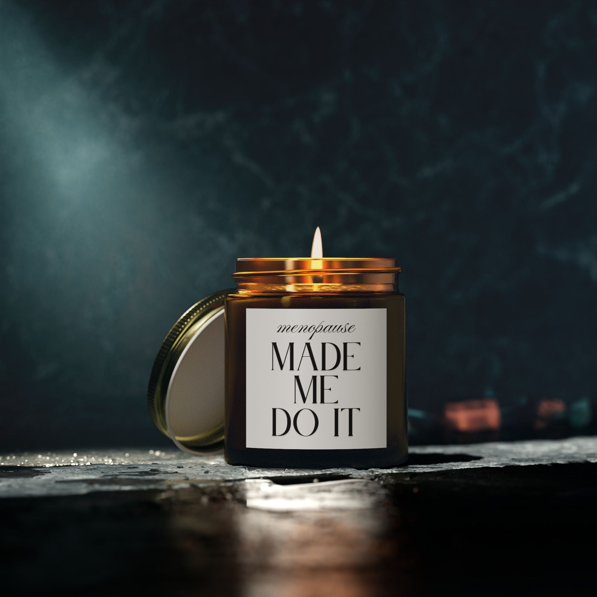 Menopause Made Me Do It. Scented Handmade Coconut Apricot Wax Candles