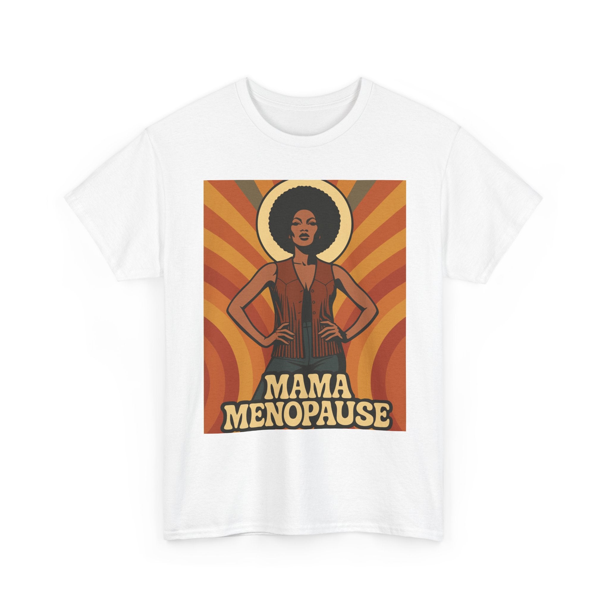 Menopause Mama. Retro Unisex Heavy Cotton T-Shirt