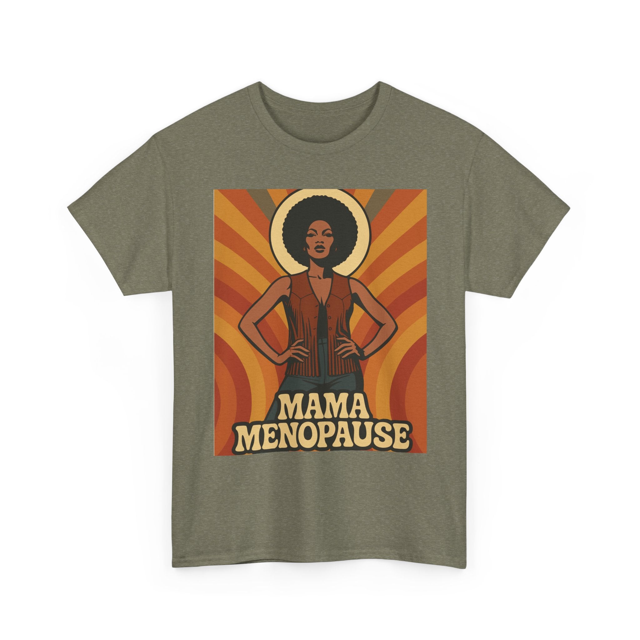 Menopause Mama. Retro Unisex Heavy Cotton T-Shirt