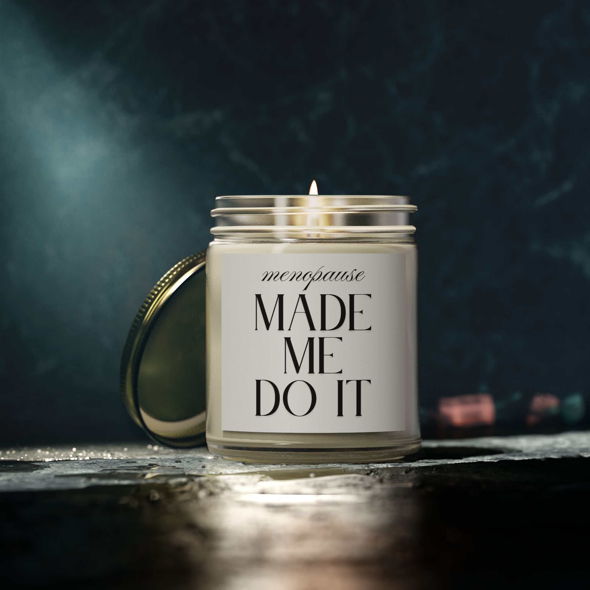 Menopause Made Me Do It. Scented Handmade Coconut Apricot Wax Candles