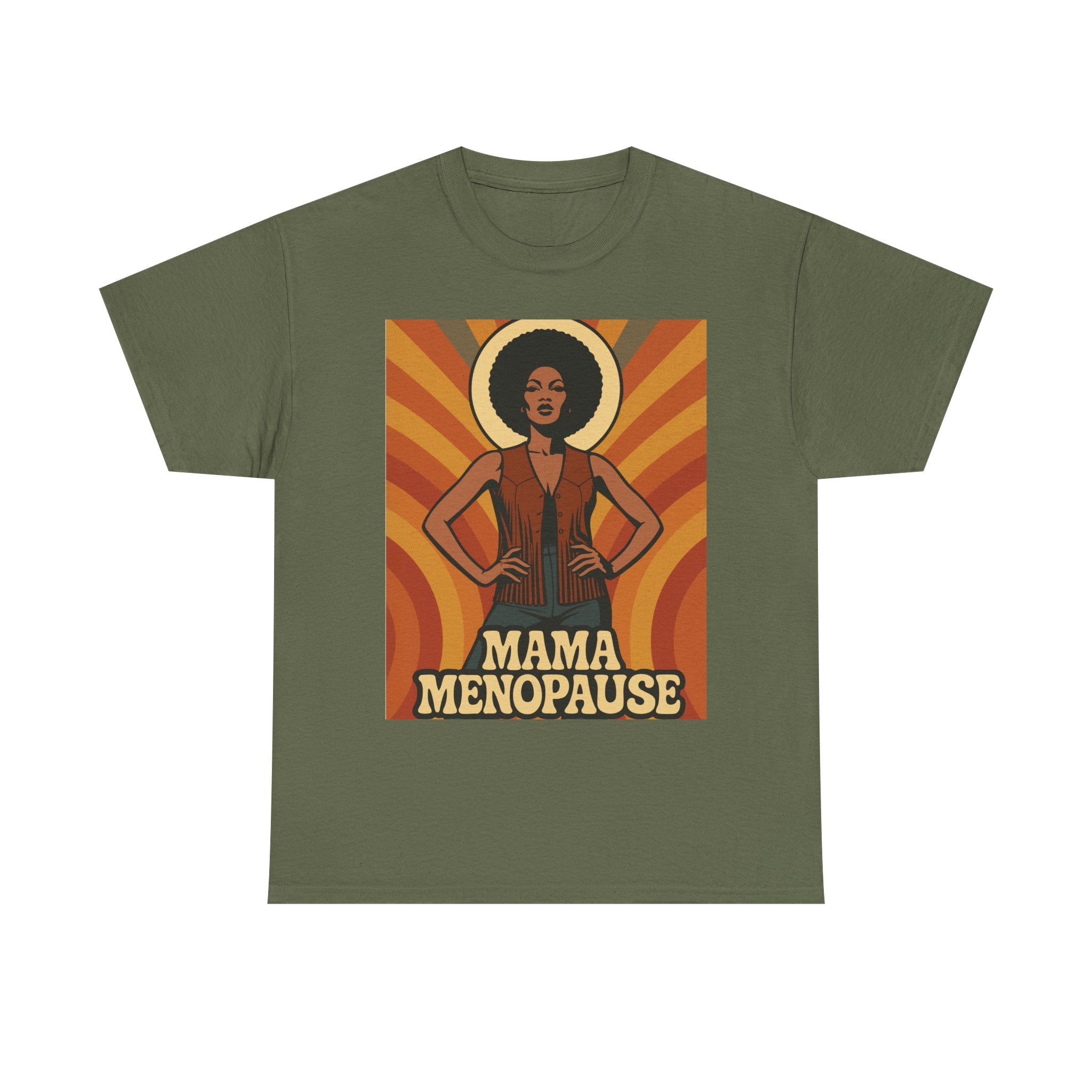 Menopause Mama. Retro Unisex Heavy Cotton T-Shirt