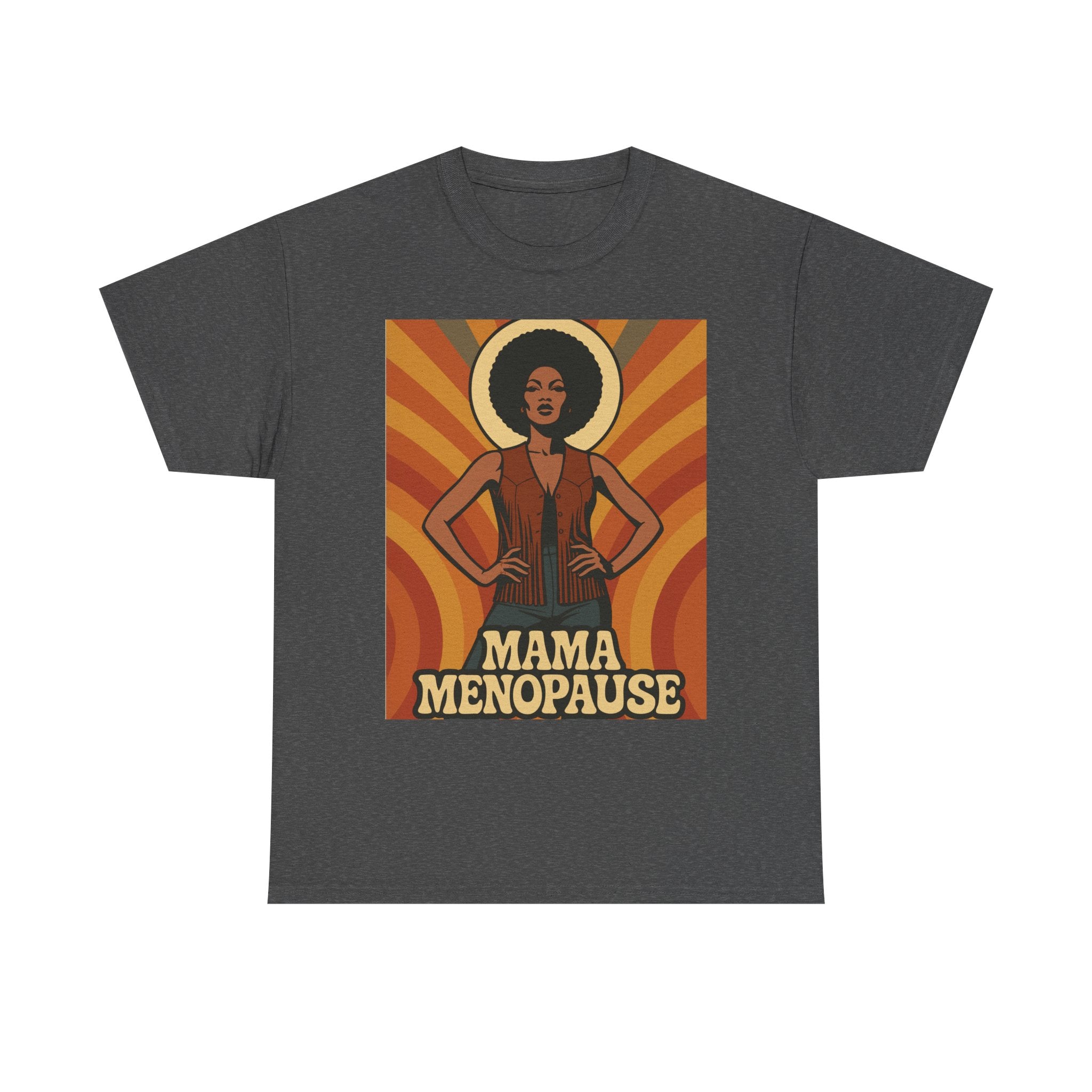 Menopause Mama. Retro Unisex Heavy Cotton T-Shirt