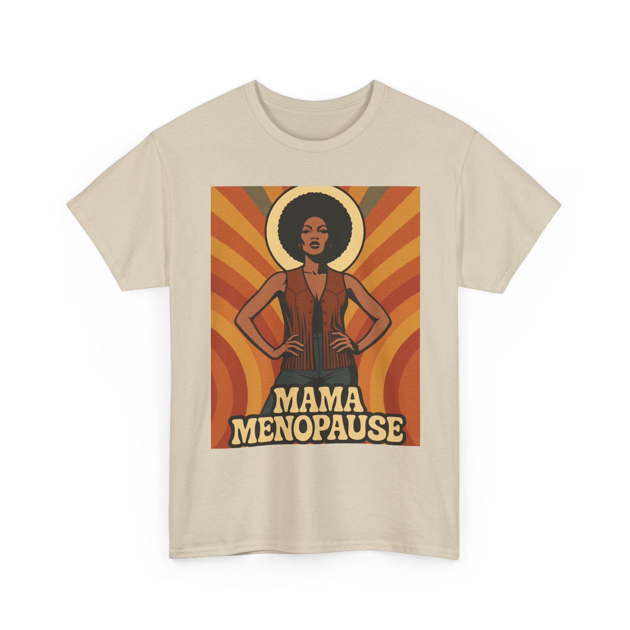 Menopause Mama. Retro Unisex Heavy Cotton T-Shirt