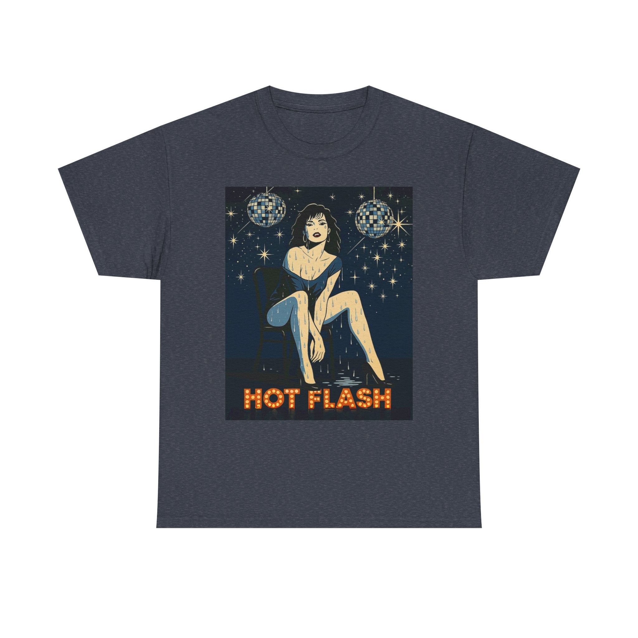 Hot Flash. Vintage-Inspired Graphic Cotton T-Shirt