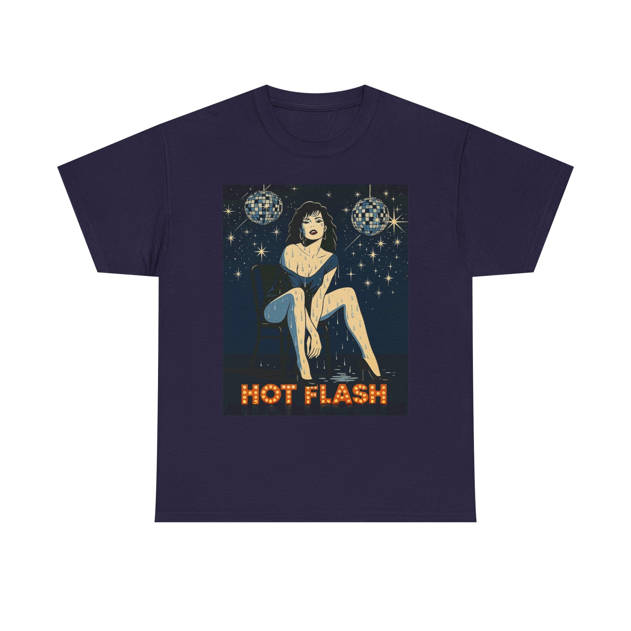 Hot Flash. Vintage-Inspired Graphic Cotton T-Shirt