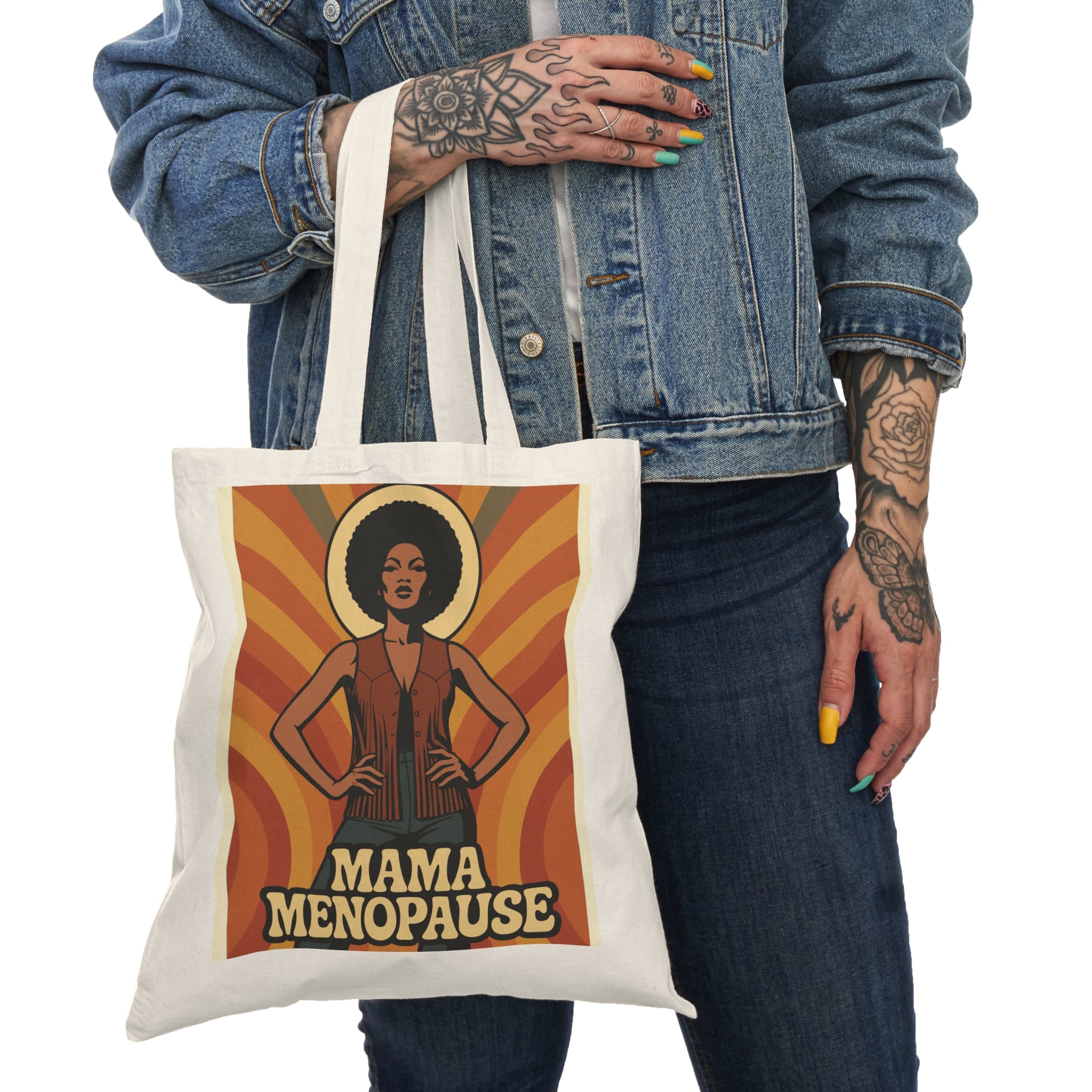 Mama Menopause. Retro Cotton Canvas Tote Bag