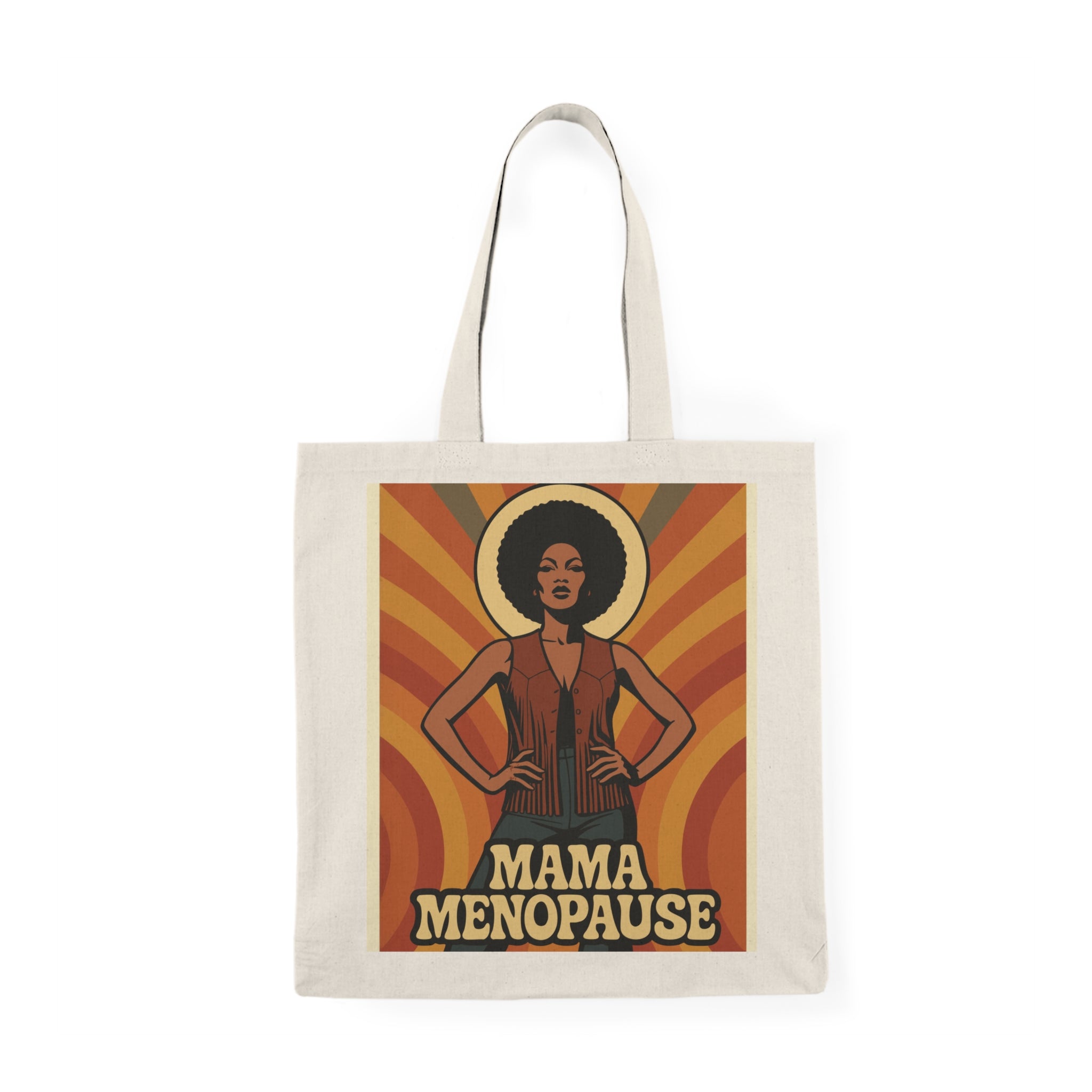 Mama Menopause. Retro Cotton Canvas Tote Bag