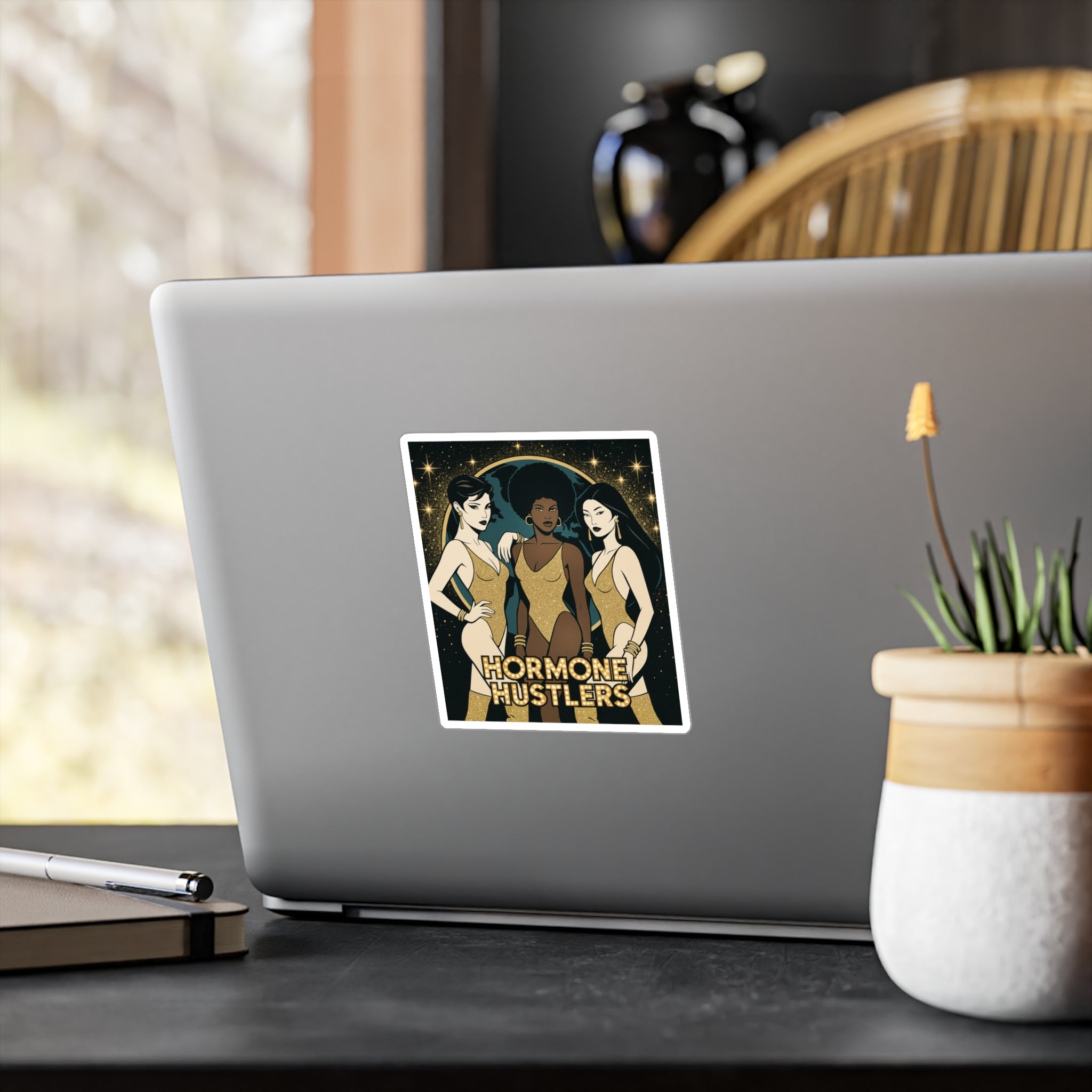 Hormone Hustlers retro kiss-cut vinyl decals