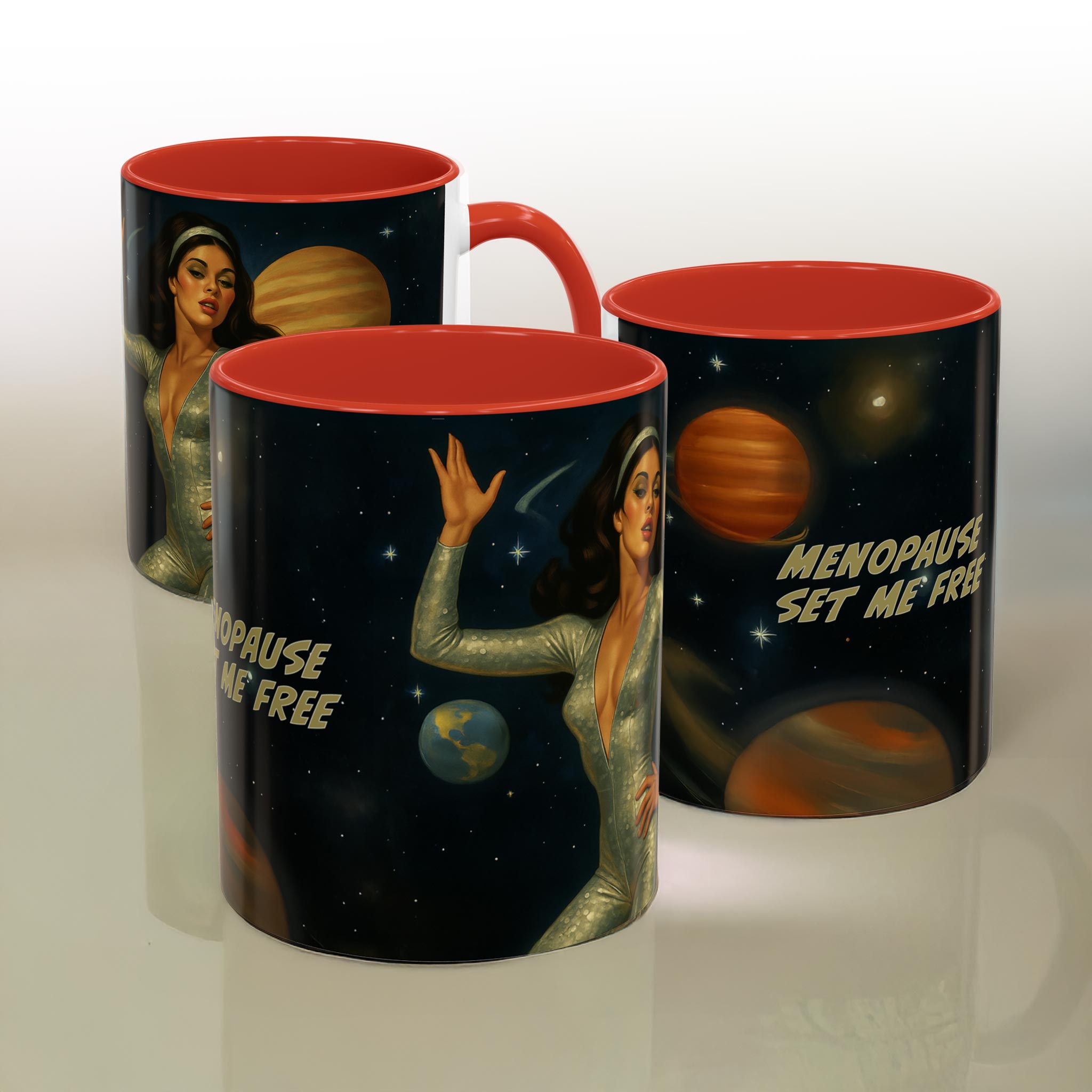 Menopause, Set Me Free. Funny Retro Coffee Mug