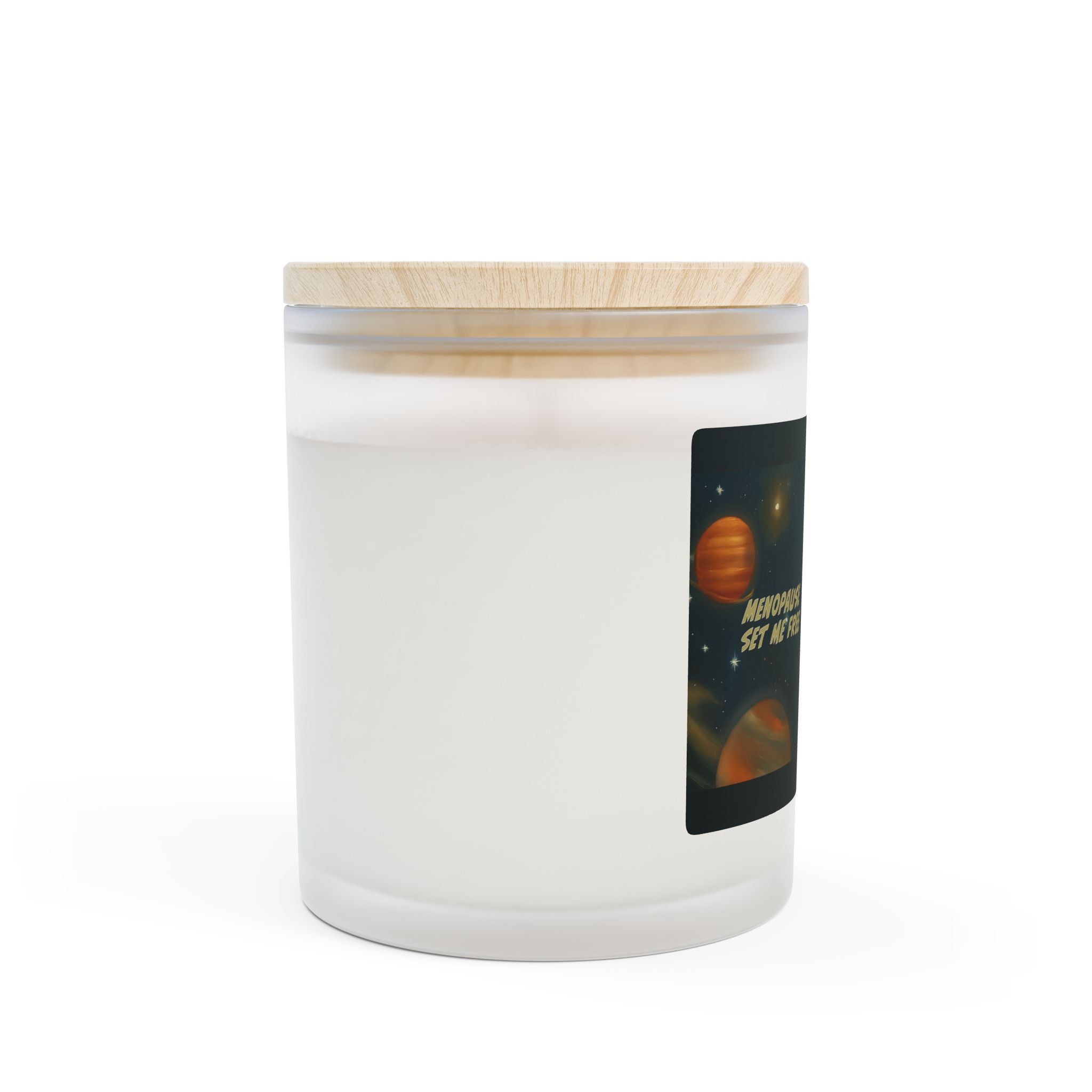 Menopause Set Me Free. Astronaut Frosted Glass Candle