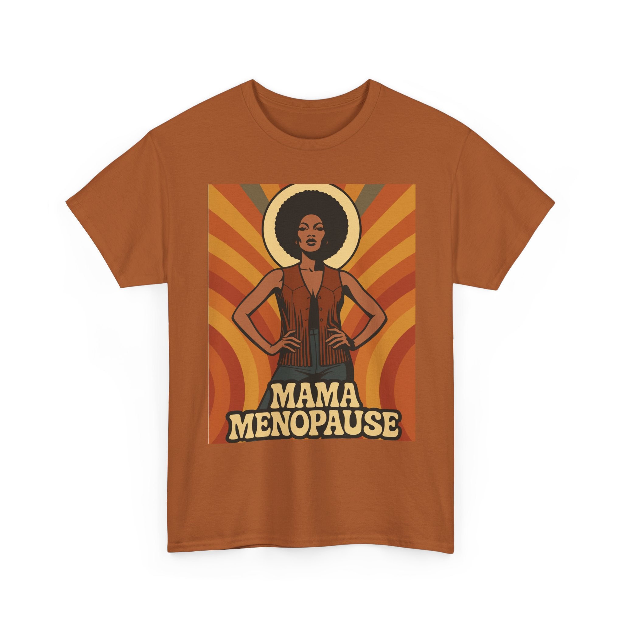 Menopause Mama. Retro Unisex Heavy Cotton T-Shirt