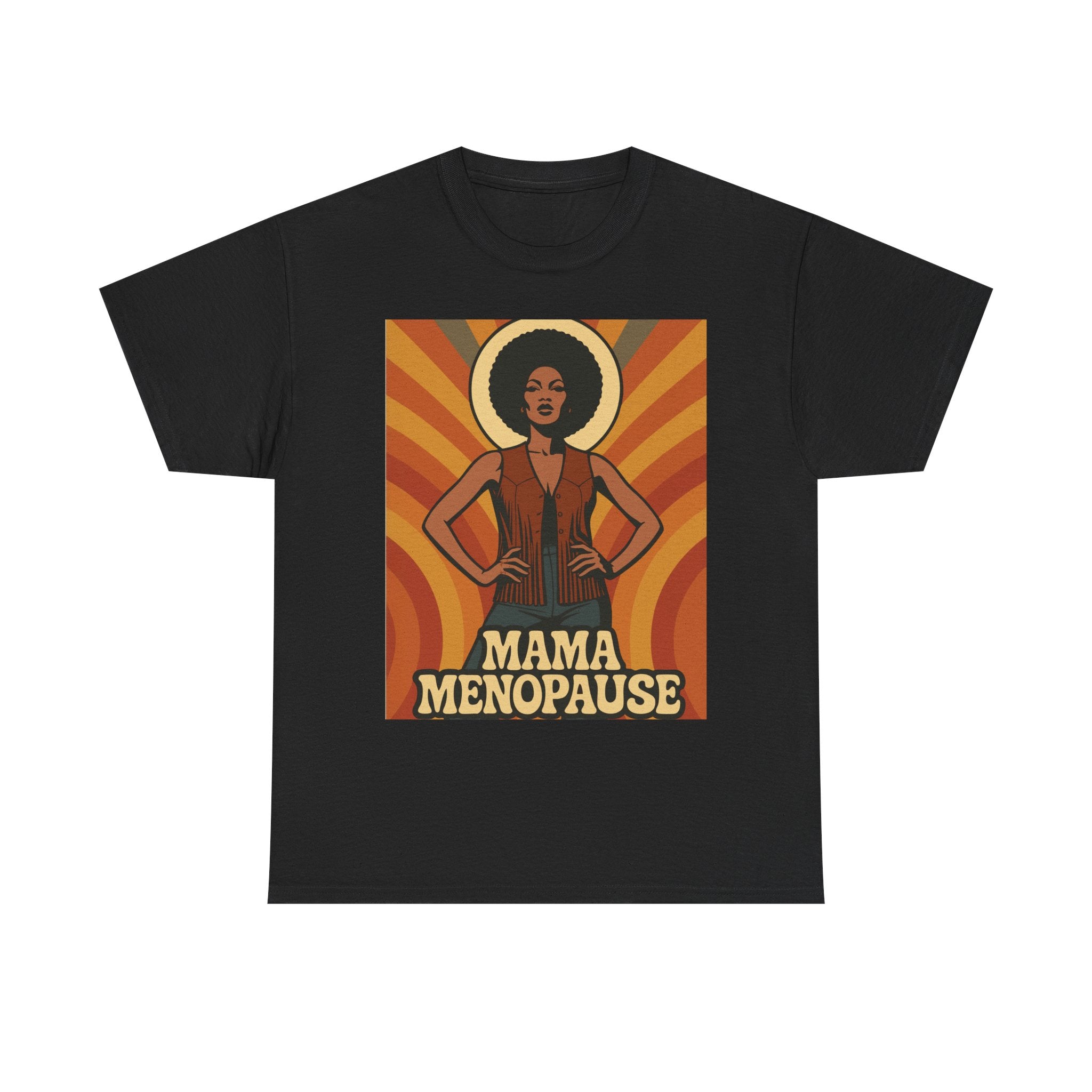 Menopause Mama. Retro Unisex Heavy Cotton T-Shirt