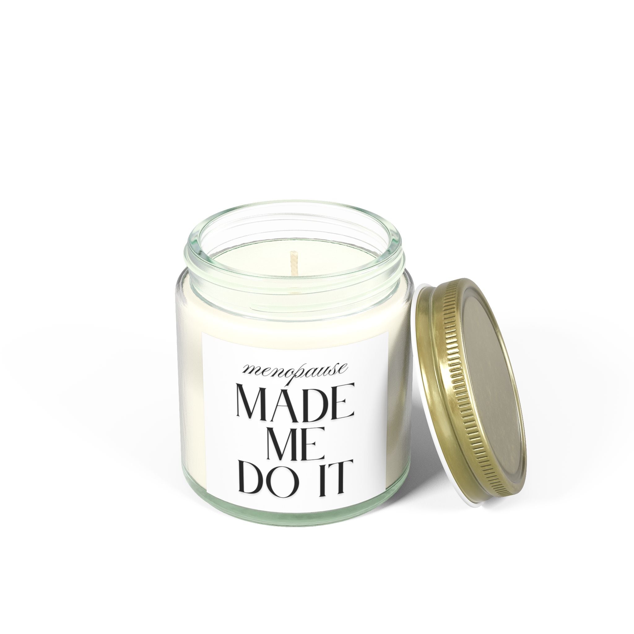 Menopause Made Me Do It. Scented Handmade Coconut Apricot Wax Candles