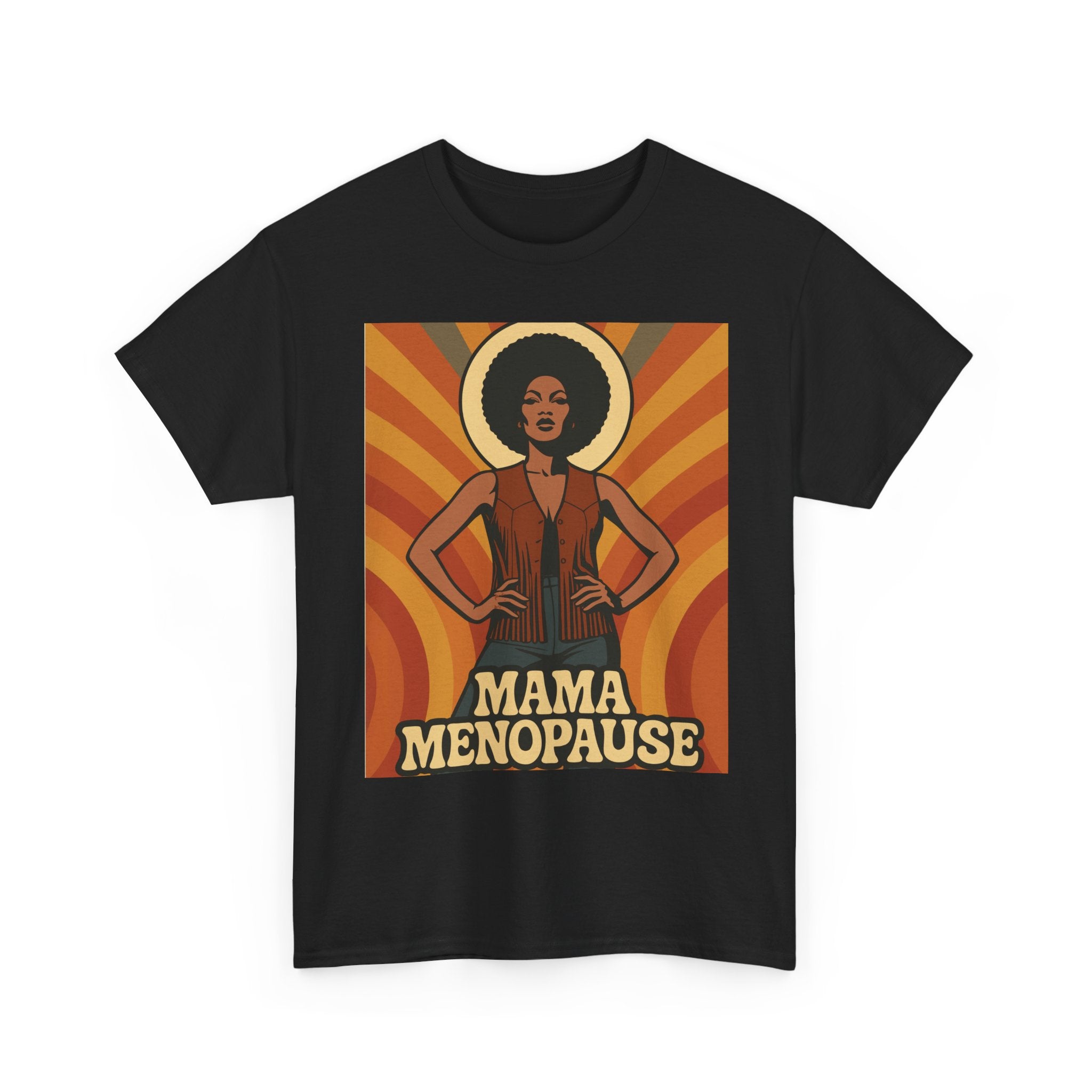 Menopause Mama. Retro Unisex Heavy Cotton T-Shirt