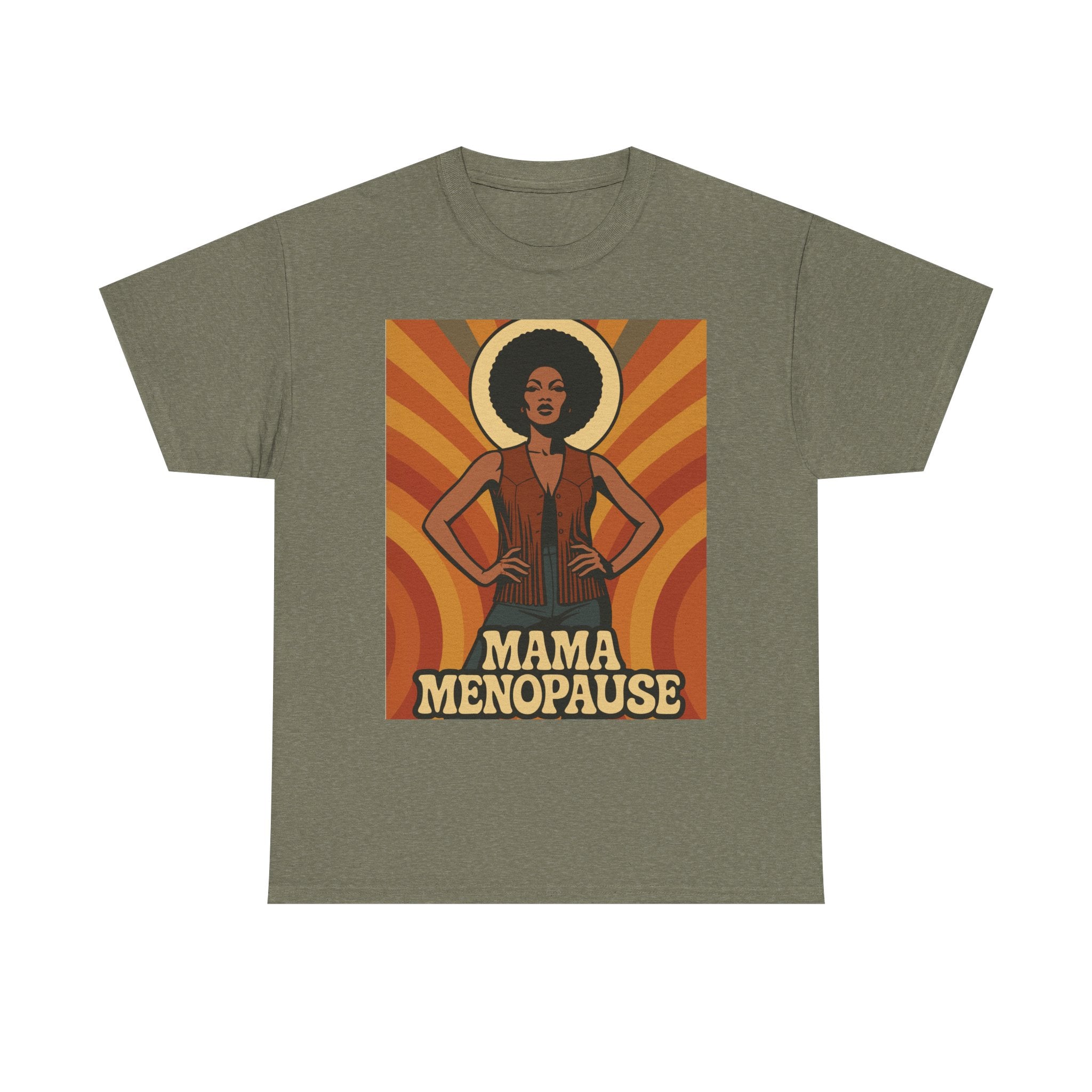 Menopause Mama. Retro Unisex Heavy Cotton T-Shirt