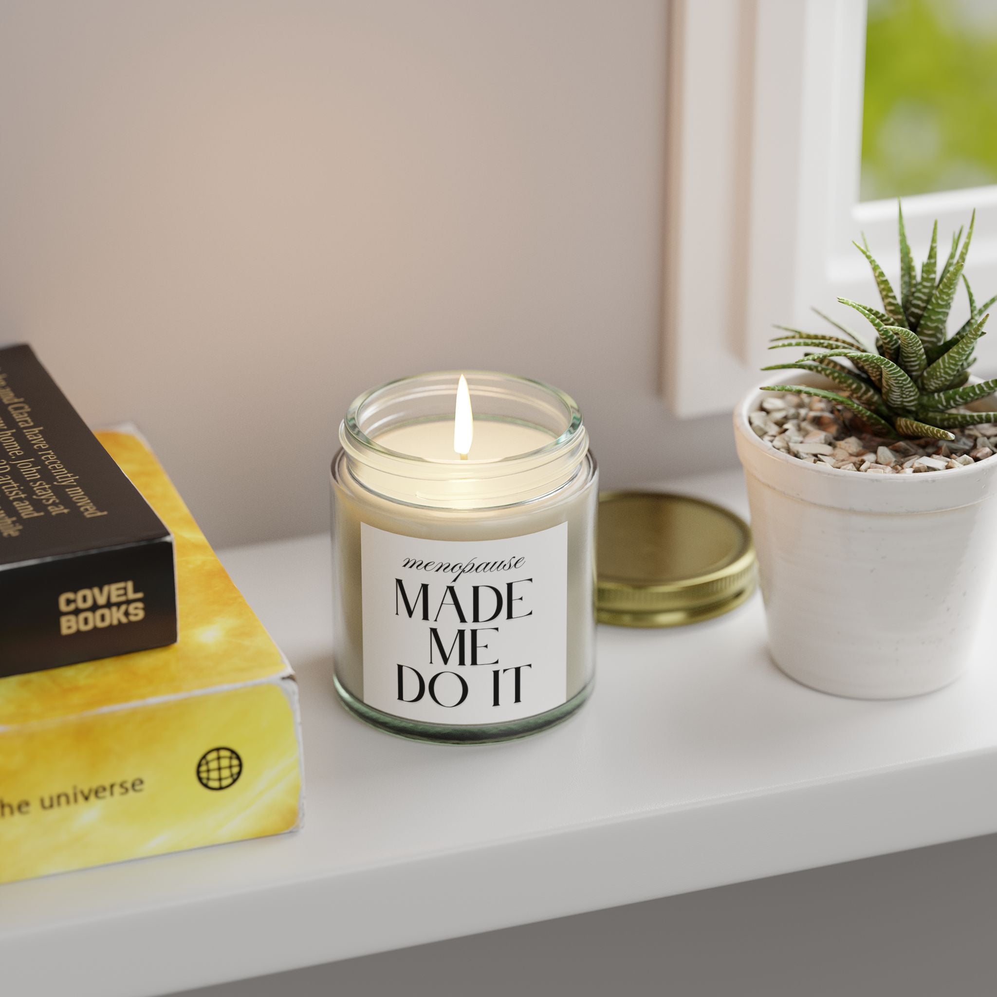 Menopause Made Me Do It. Scented Handmade Coconut Apricot Wax Candles