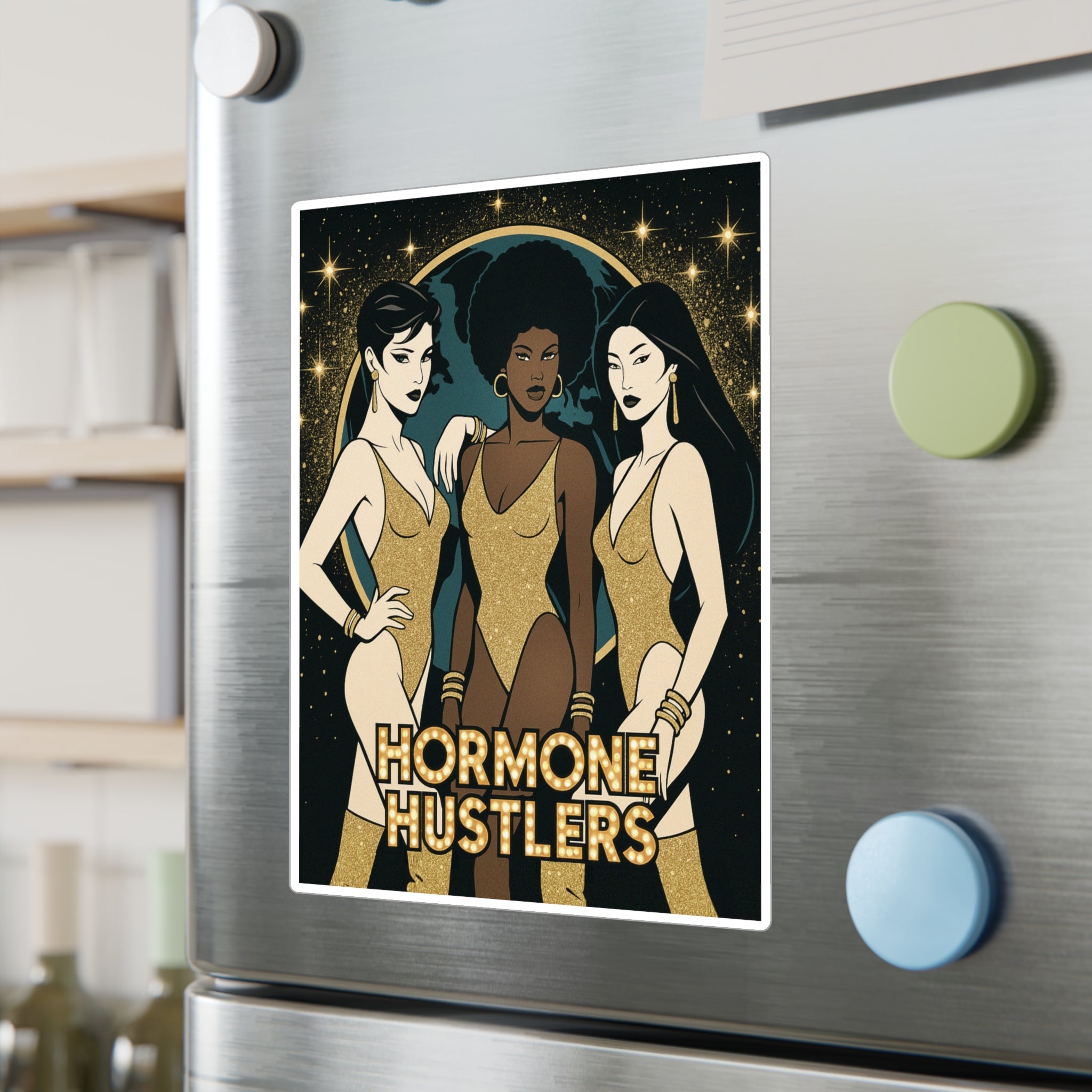 Hormone Hustlers retro kiss-cut vinyl decals