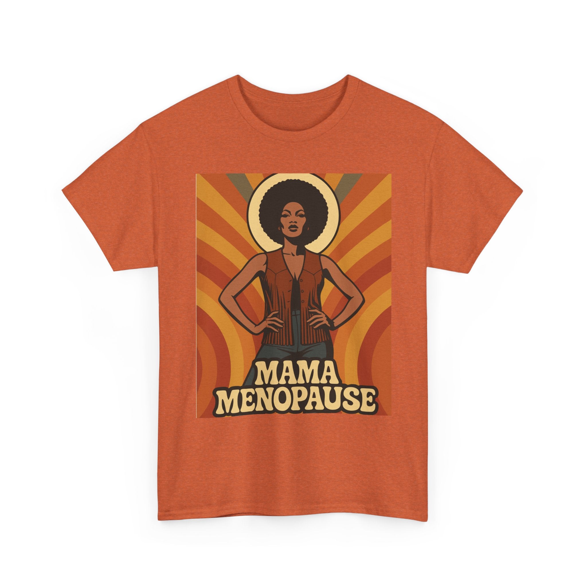 Menopause Mama. Retro Unisex Heavy Cotton T-Shirt