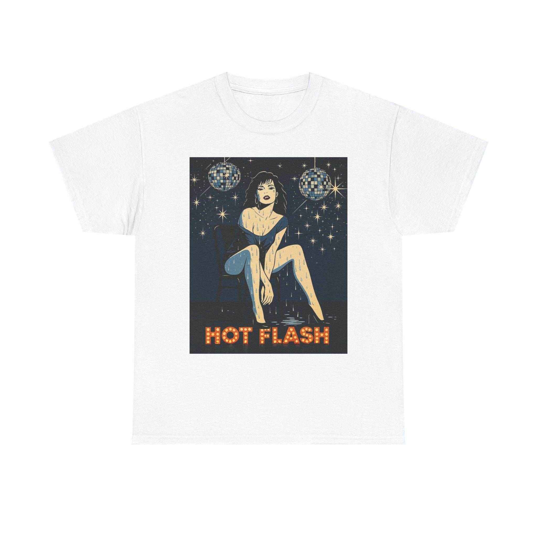 Hot Flash. Vintage-Inspired Graphic Cotton T-Shirt