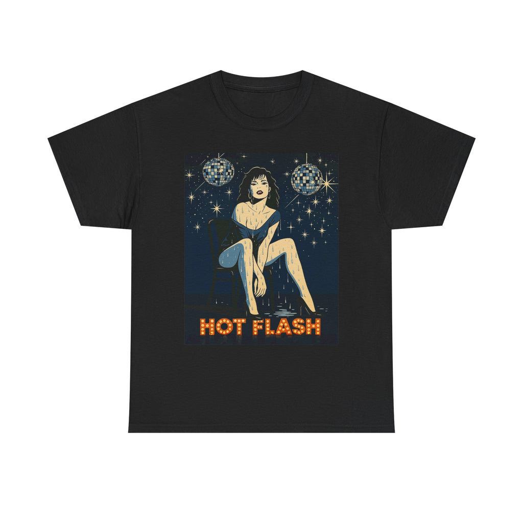 Hot Flash. Vintage-Inspired Graphic Cotton T-Shirt