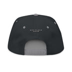 Flat Bill Cap — Embroidered 'Hot Flash' Retro Arch Hat