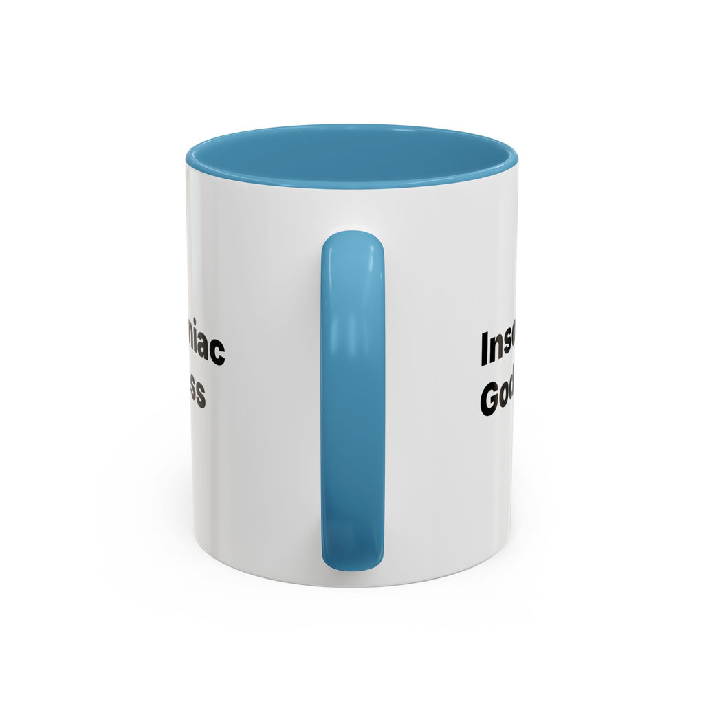 Insomniac Goddess Accent Coffee Mug — Funny Menopause Night Waking Gift