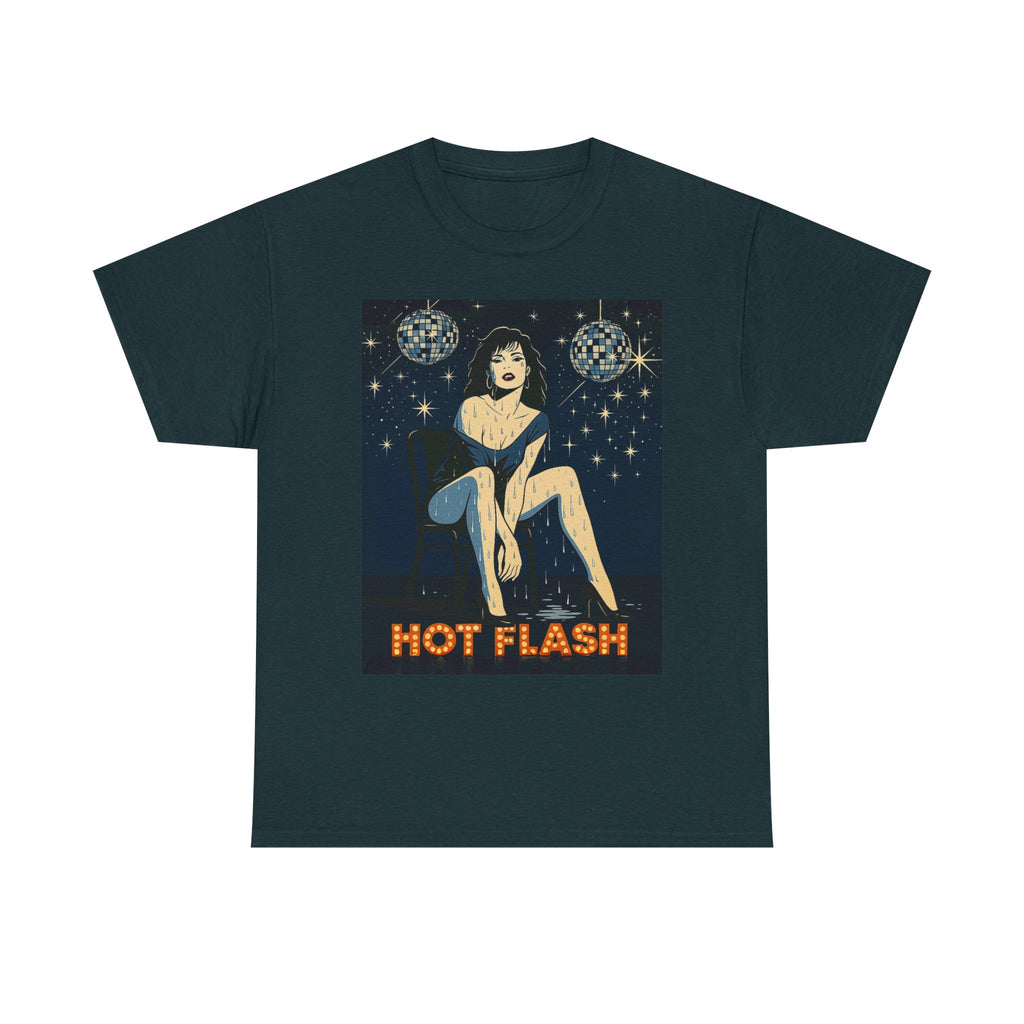 Hot Flash. Vintage-Inspired Graphic Cotton T-Shirt