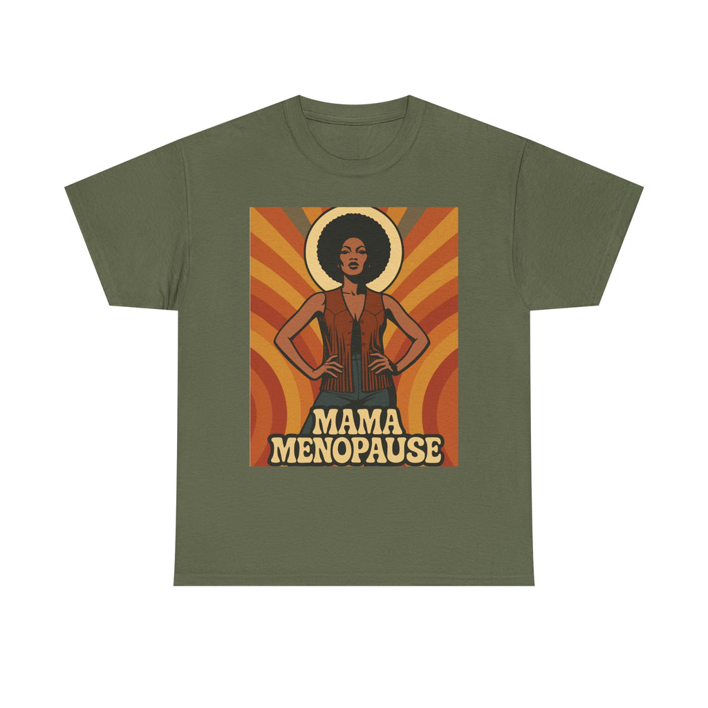 Menopause Mama. Retro Unisex Heavy Cotton T-Shirt