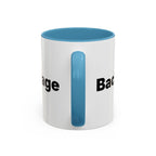 Menopause Humor Coffee Mug — “Back Up. High Voltage.” Accent 11/15oz
