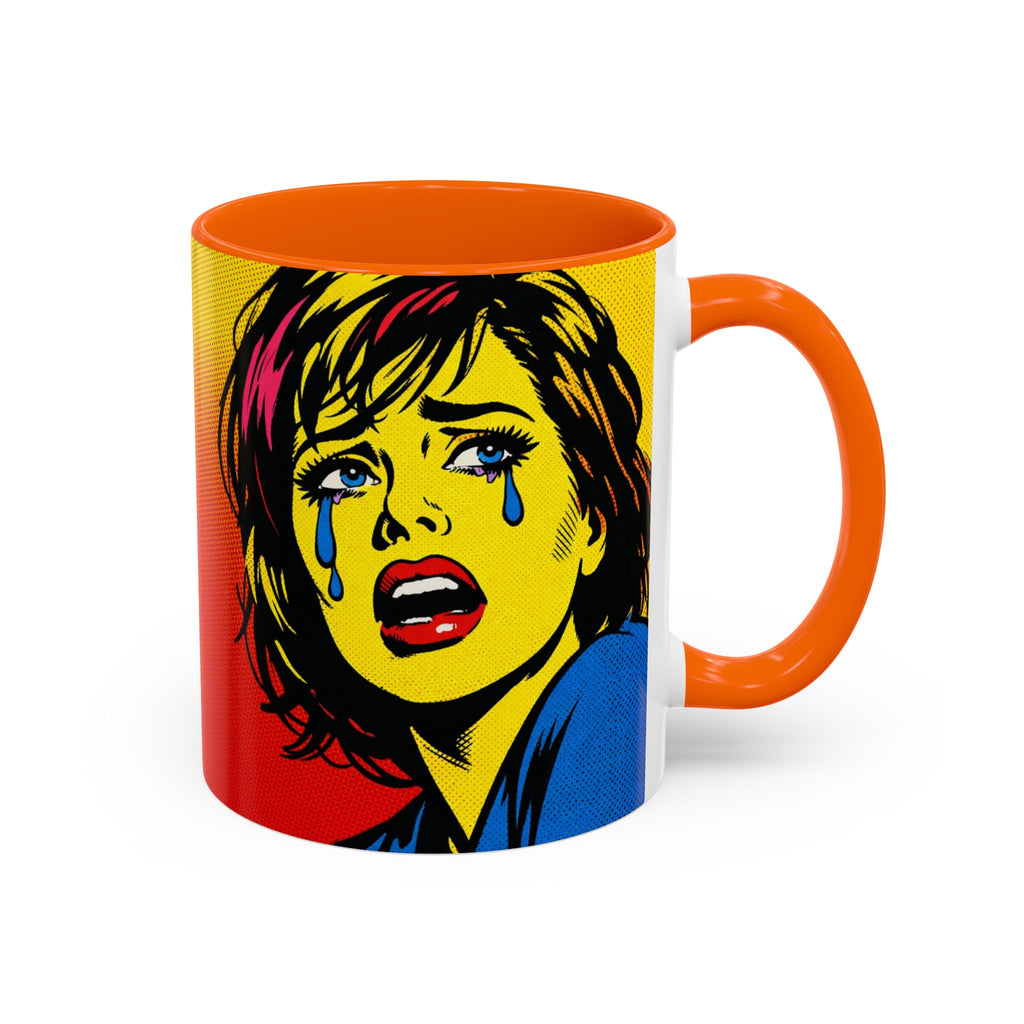 Dont Cry Is Only Menopause Accent Coffee Mug — Funny Menopause Gift (11/15 oz)
