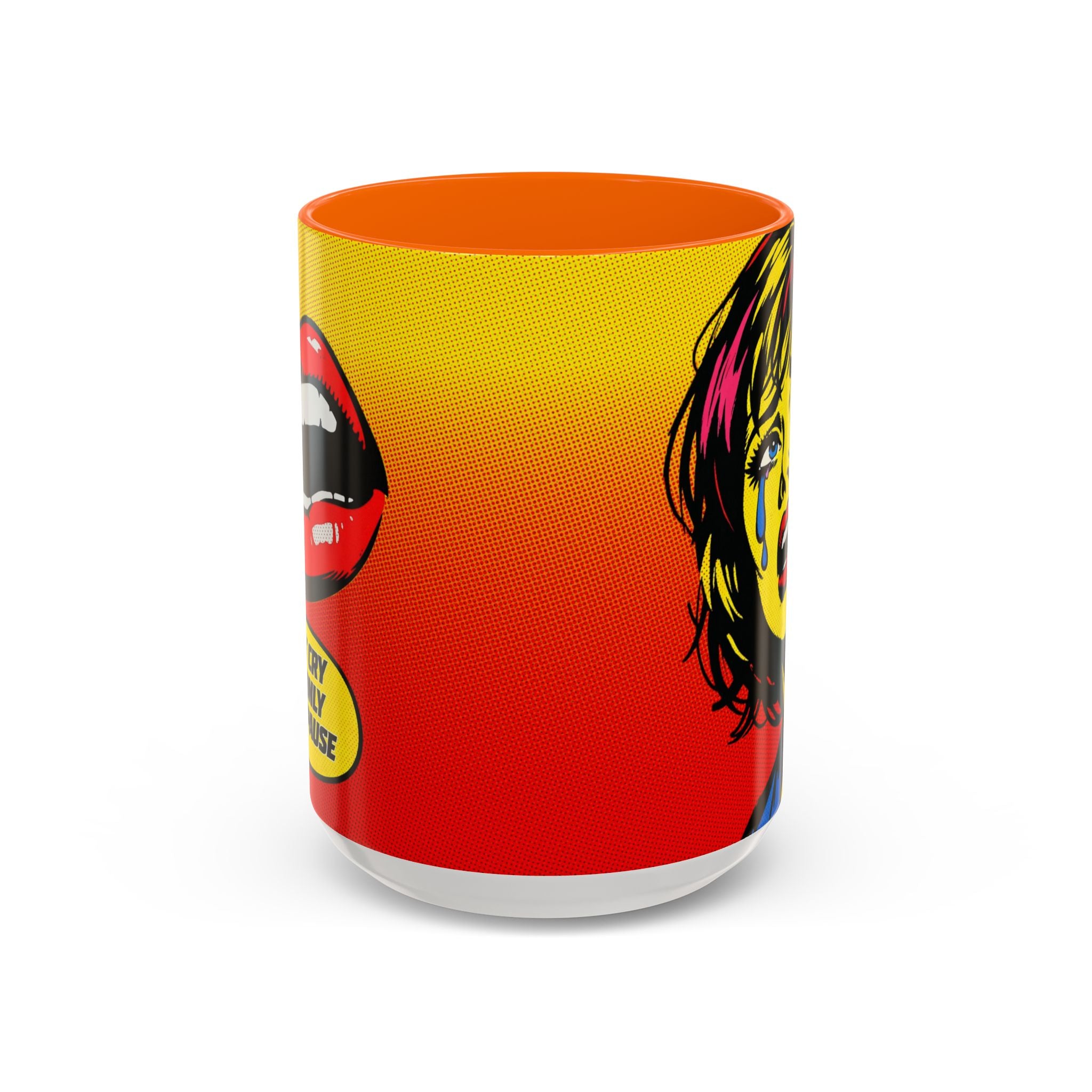 Dont Cry Is Only Menopause Accent Coffee Mug — Funny Menopause Gift (11/15 oz)