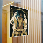 Hormone Hustlers retro kiss-cut vinyl decals