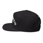 Menopause Arched Embroidered Snapback — Flat Bill Cap with Upside Logo
