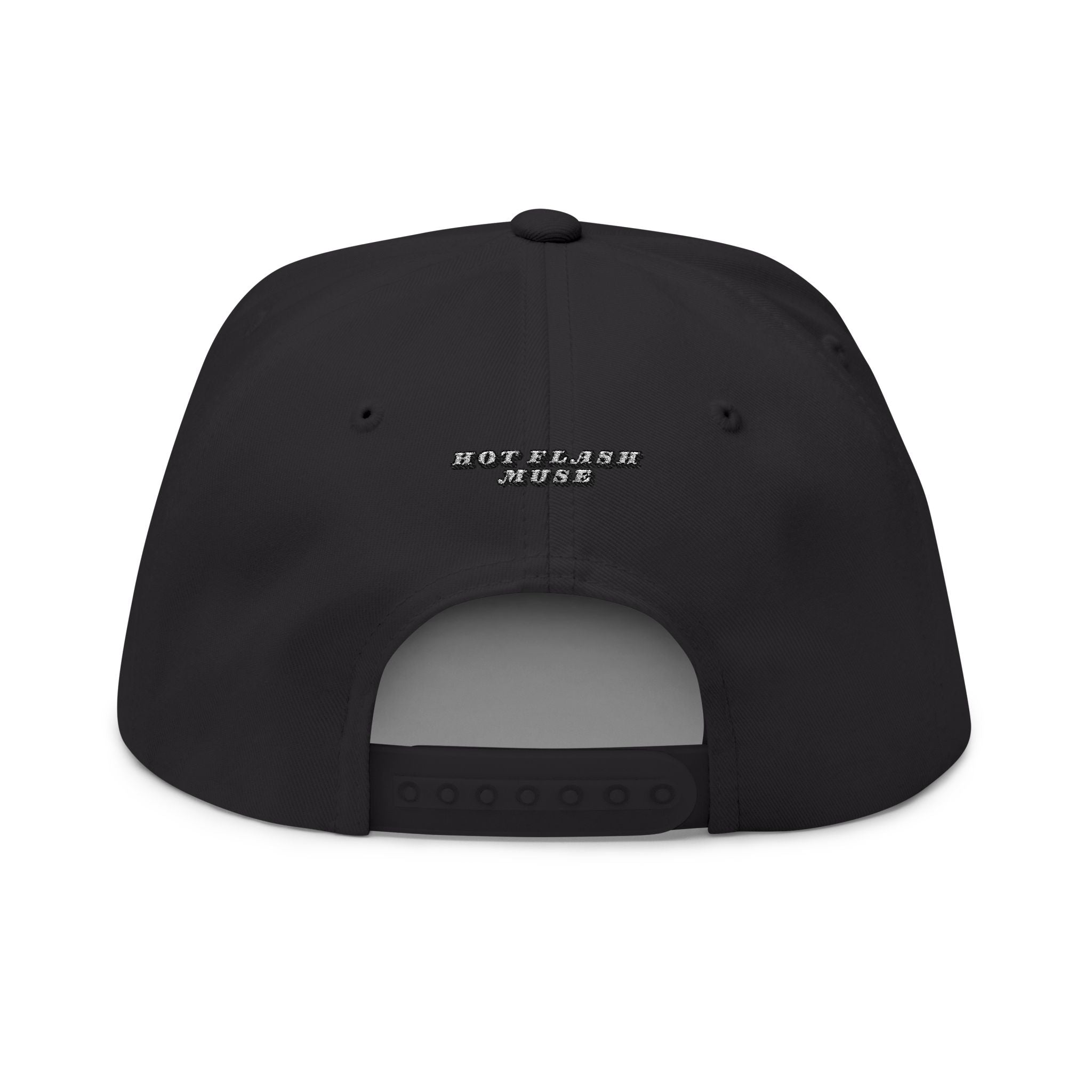 Flat Bill Cap — 'BACK UP' Upside Logo Embroidered Streetwear Snapback Hat