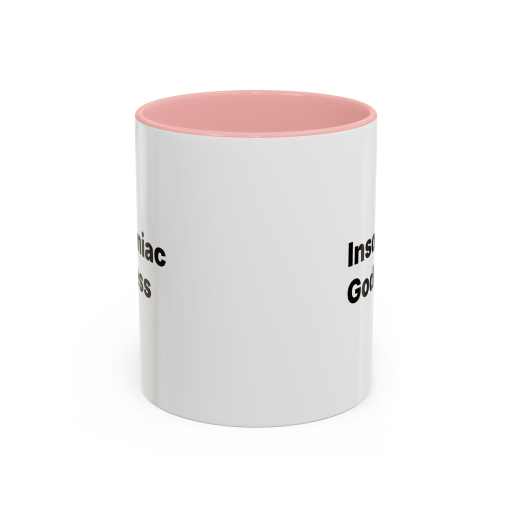 Insomniac Goddess Accent Coffee Mug — Funny Menopause Night Waking Gift