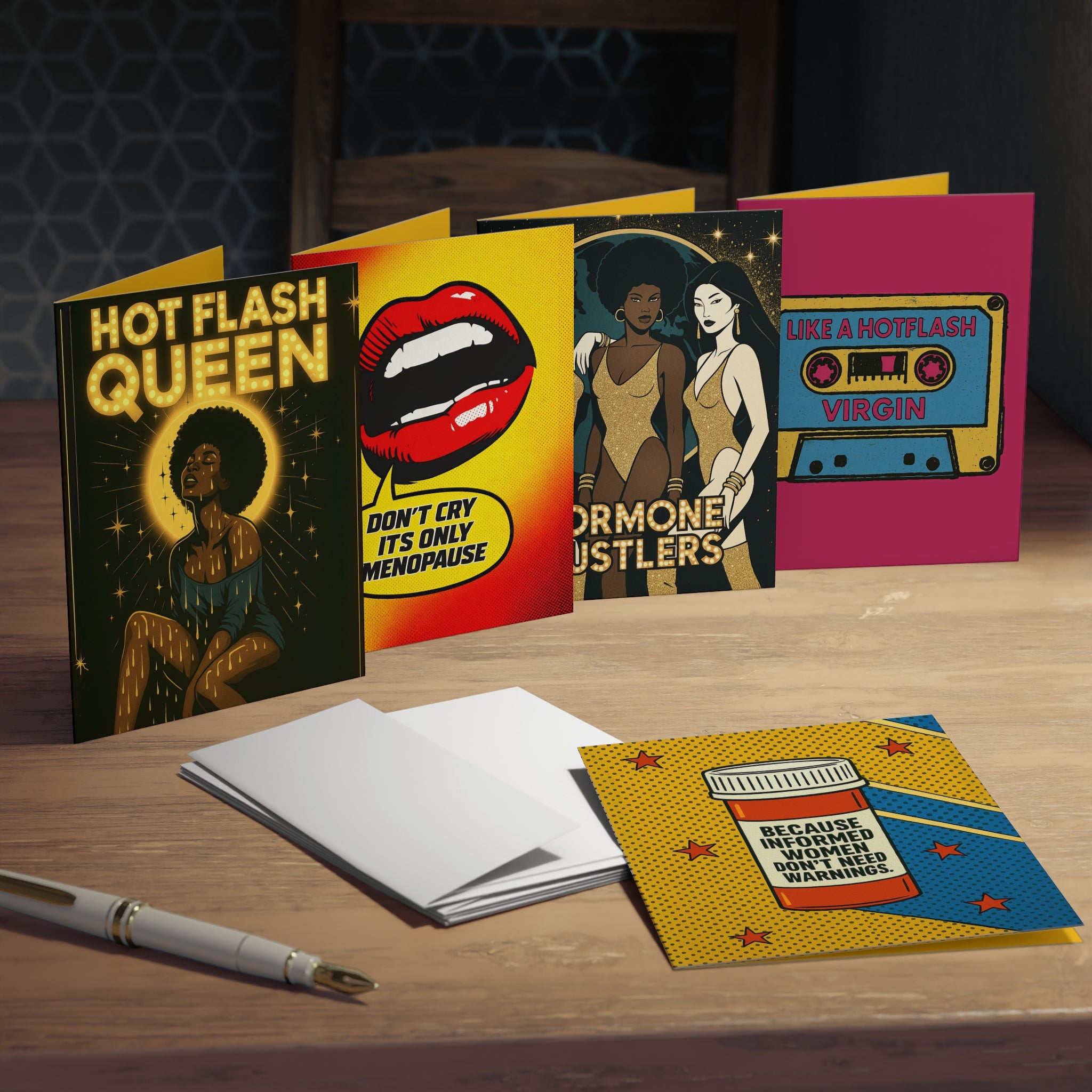 Menopause Blank Greeting Cards 5-Pack
