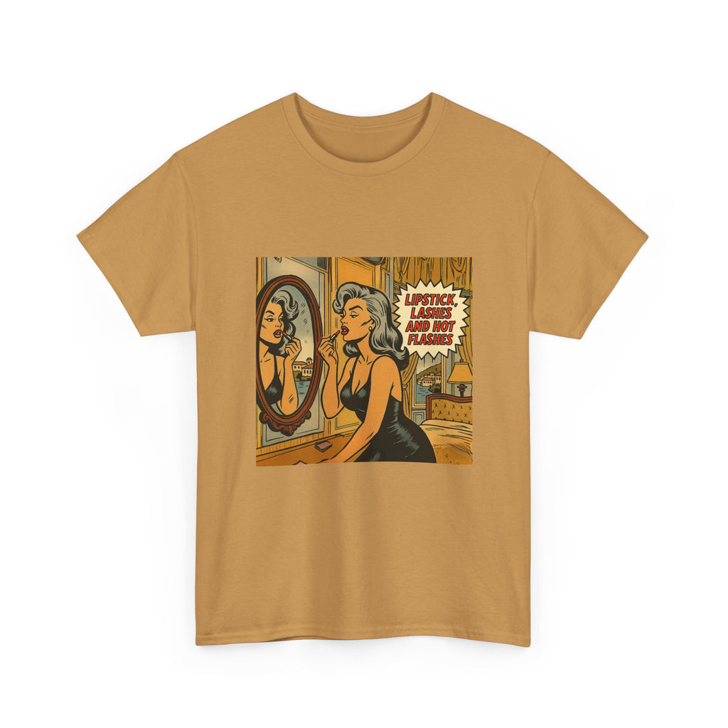 Lipstick, Lashes & Hot Flashes – Retro Women’s T-Shirt | Hot Flash Muse