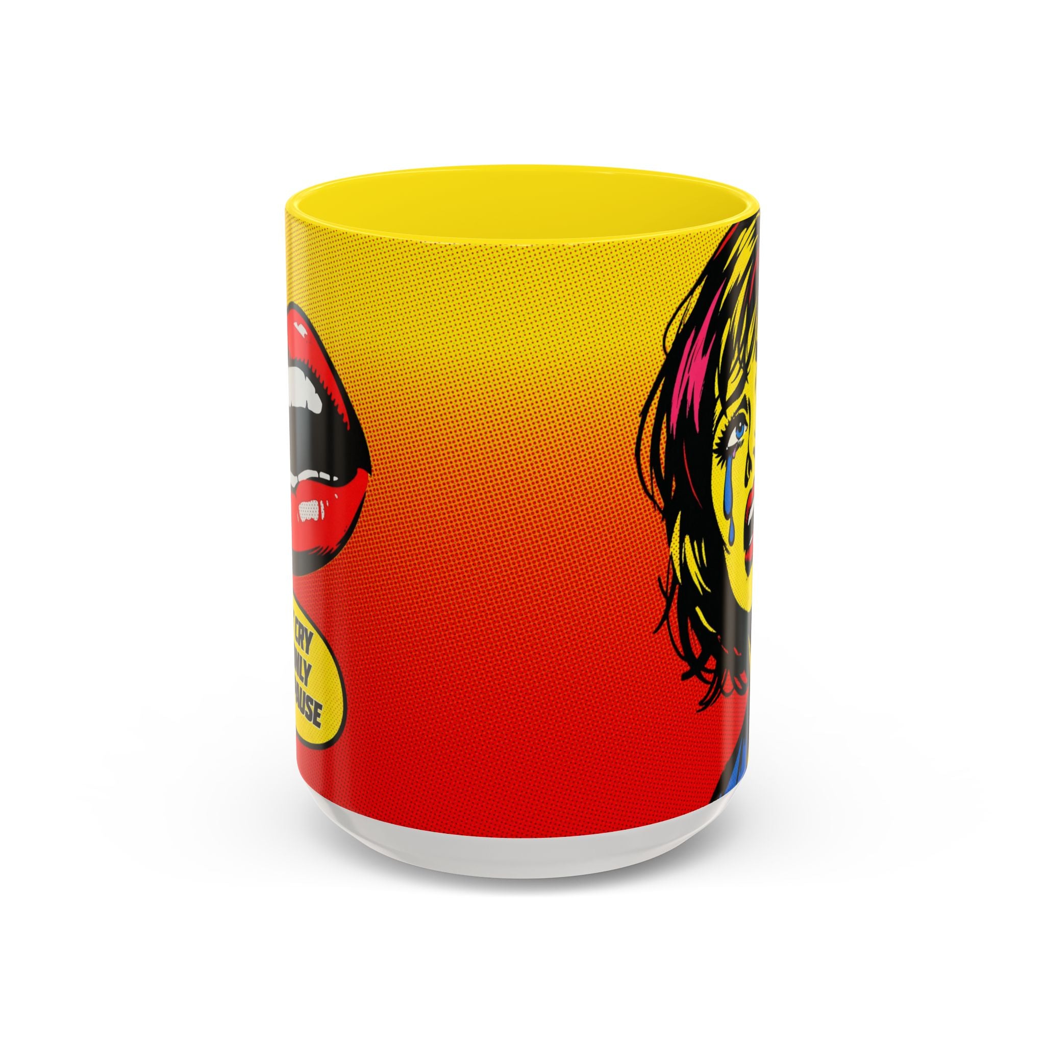 Dont Cry Is Only Menopause Accent Coffee Mug — Funny Menopause Gift (11/15 oz)