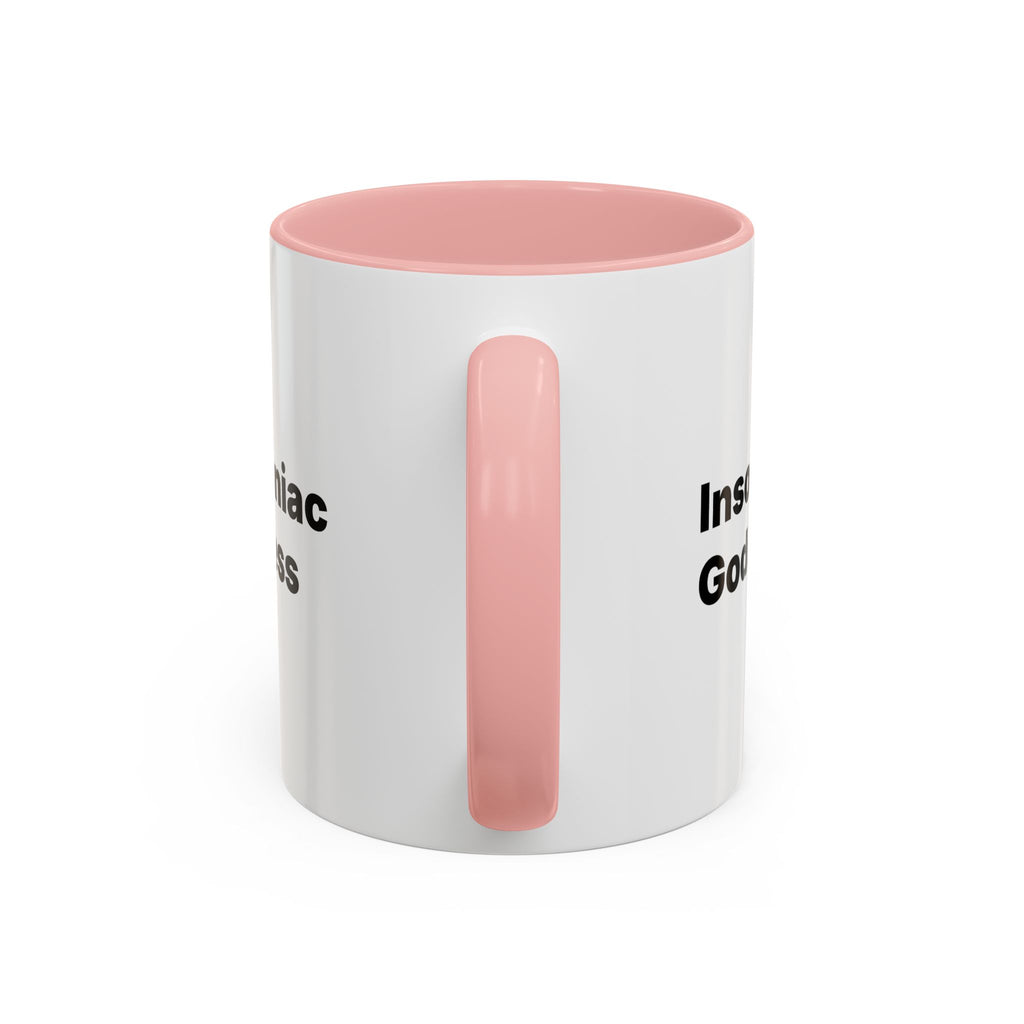 Insomniac Goddess Accent Coffee Mug — Funny Menopause Night Waking Gift