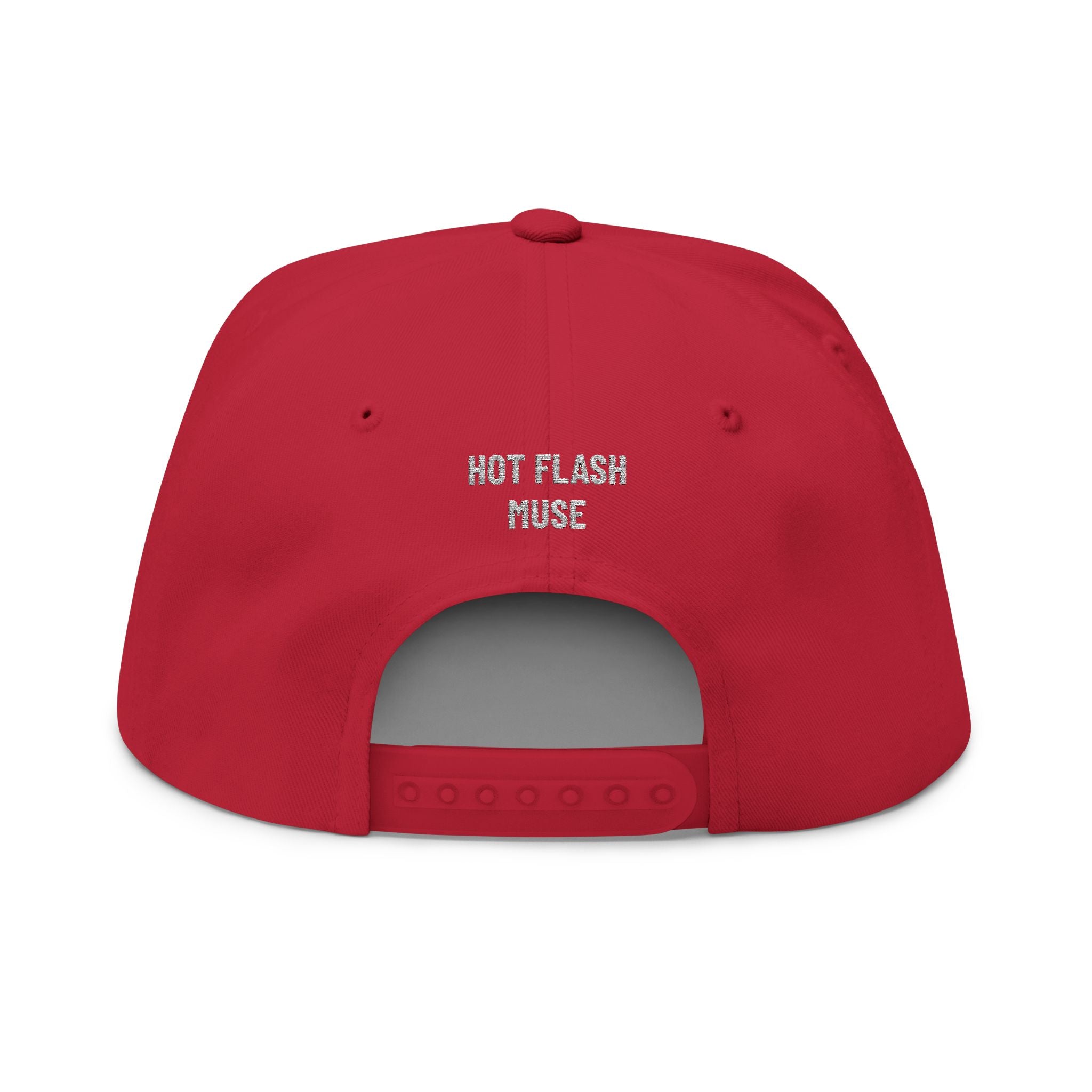 Embroidered Flat Bill Cap — 'Neurotica' Upside Arched Logo Snapback