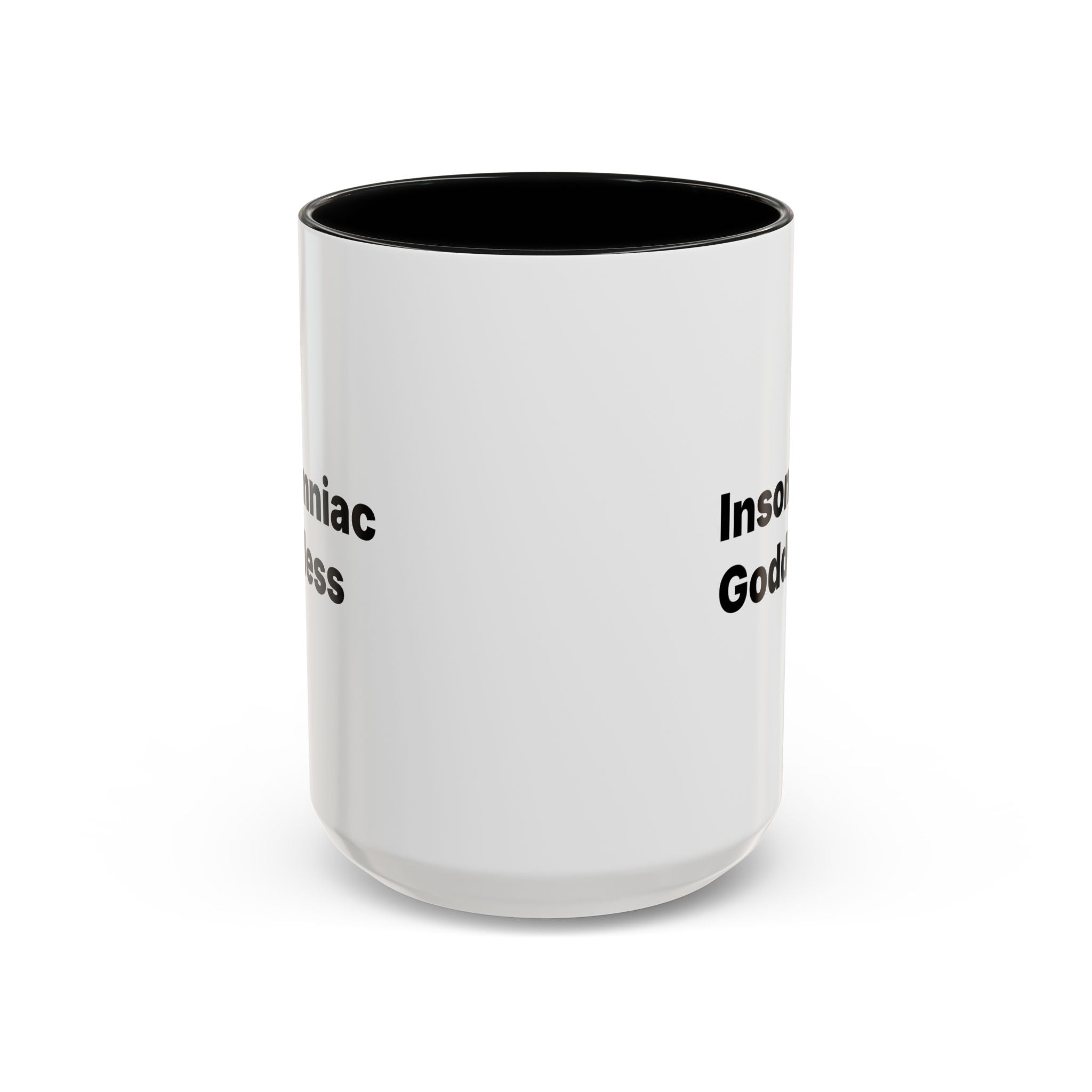 Insomniac Goddess Accent Coffee Mug — Funny Menopause Night Waking Gift