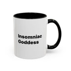 Insomniac Goddess Accent Coffee Mug — Funny Menopause Night Waking Gift
