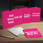 Menopause Humor Greeting Cards (5-Pack) — Hot Wise Wild, Menopause Made Me Do It, Back Up, Running Hot, Proceed Carefully