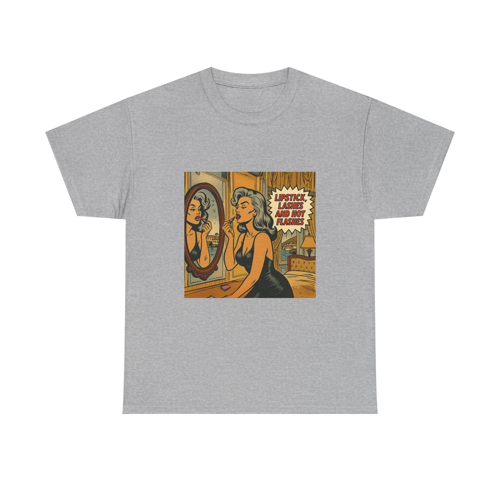 Lipstick, Lashes & Hot Flashes – Retro Women’s T-Shirt | Hot Flash Muse