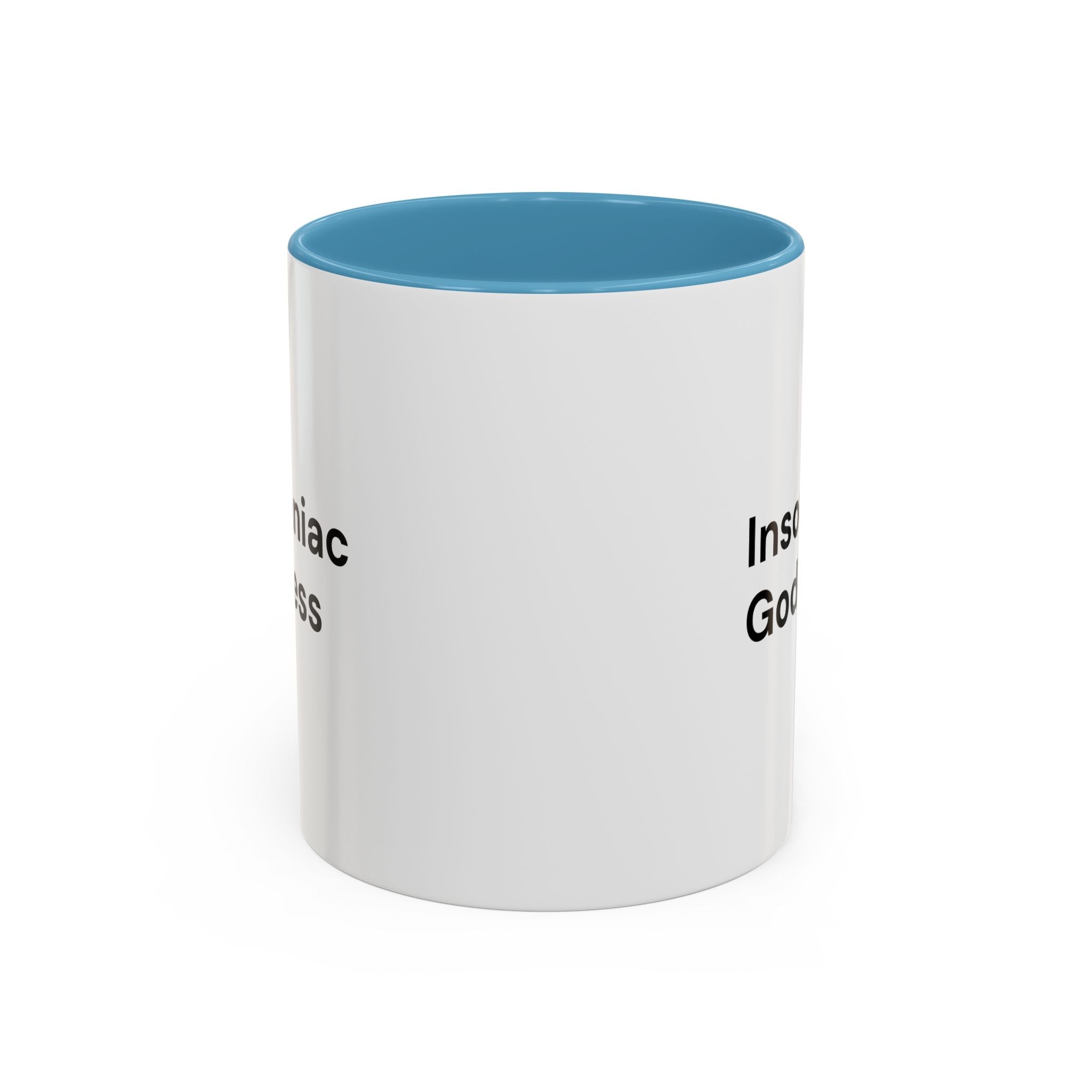 Insomniac Goddess Accent Coffee Mug — Funny Menopause Night Waking Gift