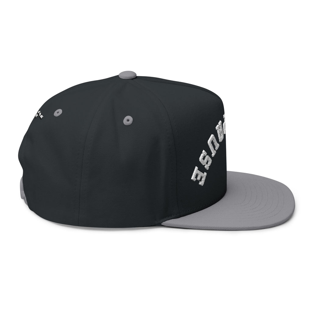 Menopause Arched Embroidered Snapback — Flat Bill Cap with Upside Logo