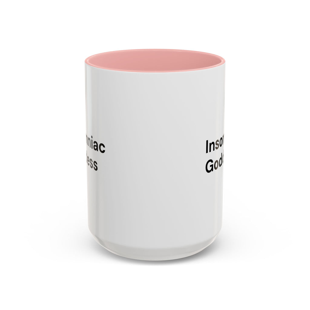 Insomniac Goddess Accent Coffee Mug — Funny Menopause Night Waking Gift
