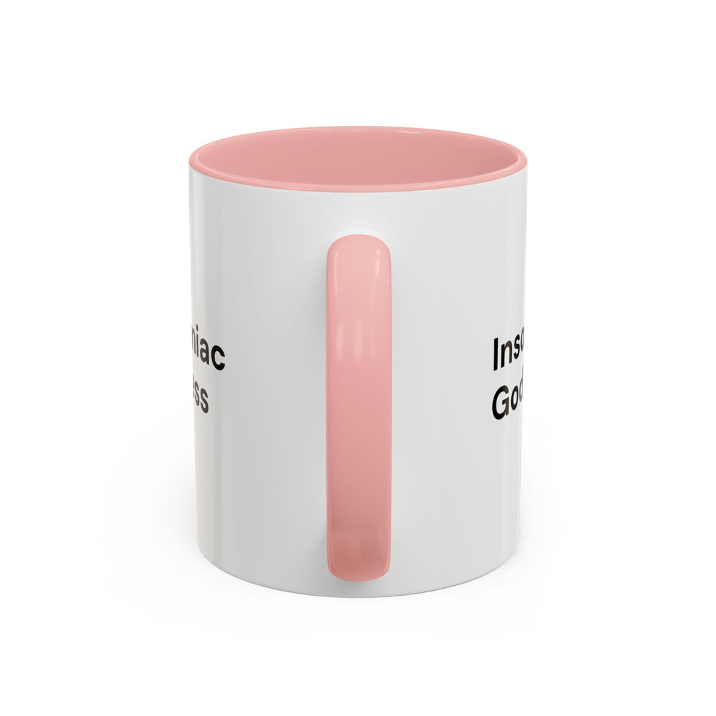 Insomniac Goddess Accent Coffee Mug — Funny Menopause Night Waking Gift